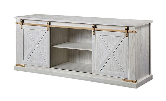 BORREGO TV Stand, Antique White - Furniture 4 Less Outlet (Salinas,CA)