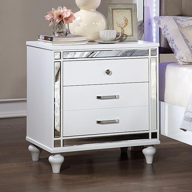 BRACHIUM Night Stand, White - Furniture 4 Less Outlet (Salinas,CA)