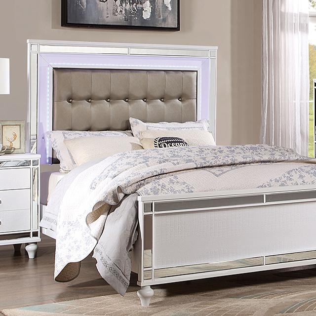 BRACHIUM Queen Bed, White - Furniture 4 Less Outlet (Salinas,CA)