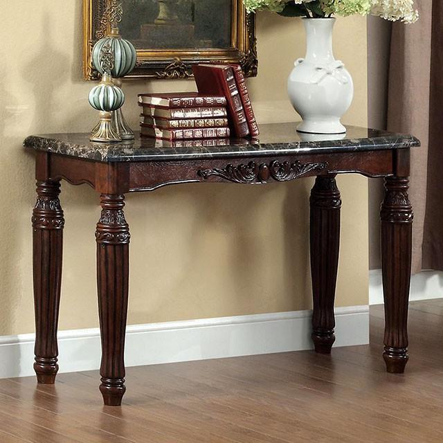Brampton Espresso/Black Faux Sofa Table - Furniture 4 Less Outlet (Salinas,CA)