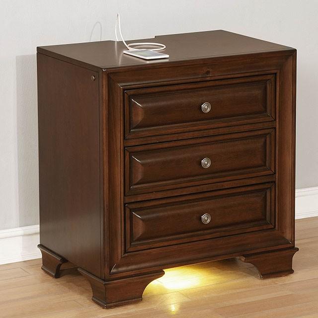 Brandt Brown Cherry Night Stand - Furniture 4 Less Outlet (Salinas,CA)