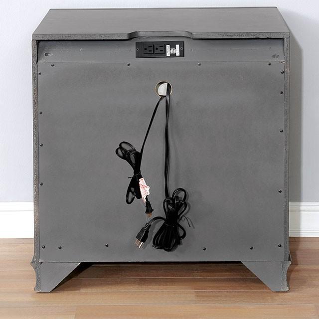 Brandt Gray Night Stand - Furniture 4 Less Outlet (Salinas,CA)