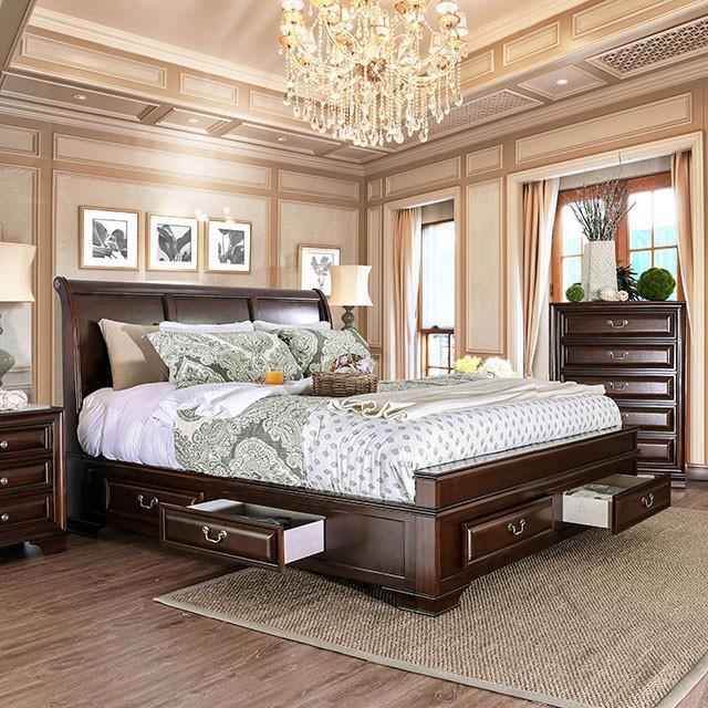 Brandt Bed Chrome & Gray - Furniture 4 Less Outlet (Salinas,CA)