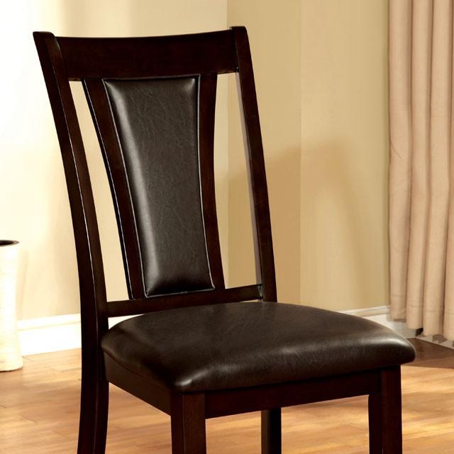 BRENT Dark Cherry/Espresso Side Chair (2/CTN) - Furniture 4 Less Outlet (Salinas,CA)