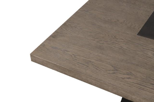 Broager 5 Pc Dining Table Set (White Caster Chairs) Walnut - Furniture 4 Less Outlet (Salinas,CA)