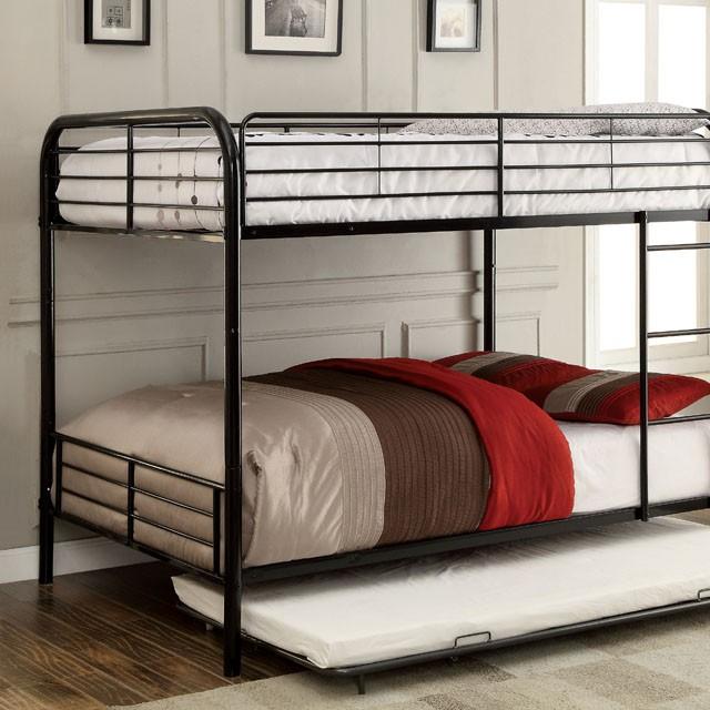 BROCKET Black Metal Full/Full Bunk Bed - Furniture 4 Less Outlet (Salinas,CA)