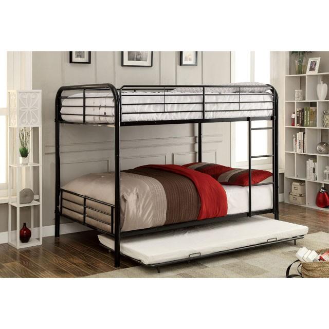 BROCKET Black Metal Full/Full Bunk Bed - Furniture 4 Less Outlet (Salinas,CA)