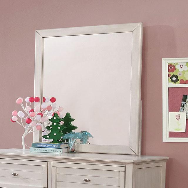 Brogan Antique White Mirror - Furniture 4 Less Outlet (Salinas,CA)