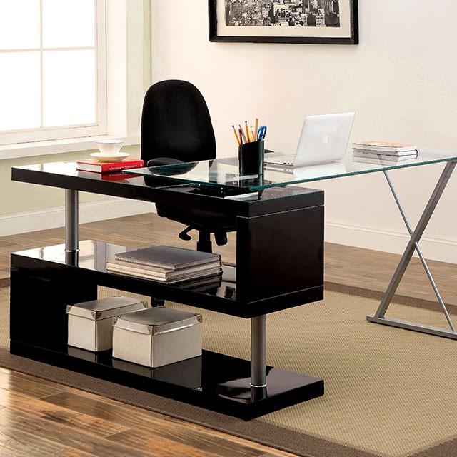 BRONWEN Black Desk - Furniture 4 Less Outlet (Salinas,CA)