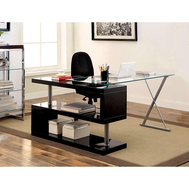 BRONWEN Black Desk - Furniture 4 Less Outlet (Salinas,CA)