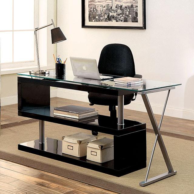 BRONWEN Black Desk - Furniture 4 Less Outlet (Salinas,CA)