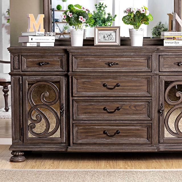 ARCADIA Rustic Natural Tone Server - Furniture 4 Less Outlet (Salinas,CA)
