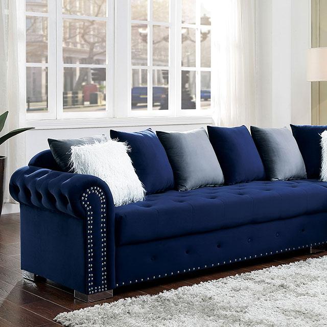WILMINGTON Sectional, Blue - Furniture 4 Less Outlet (Salinas,CA)