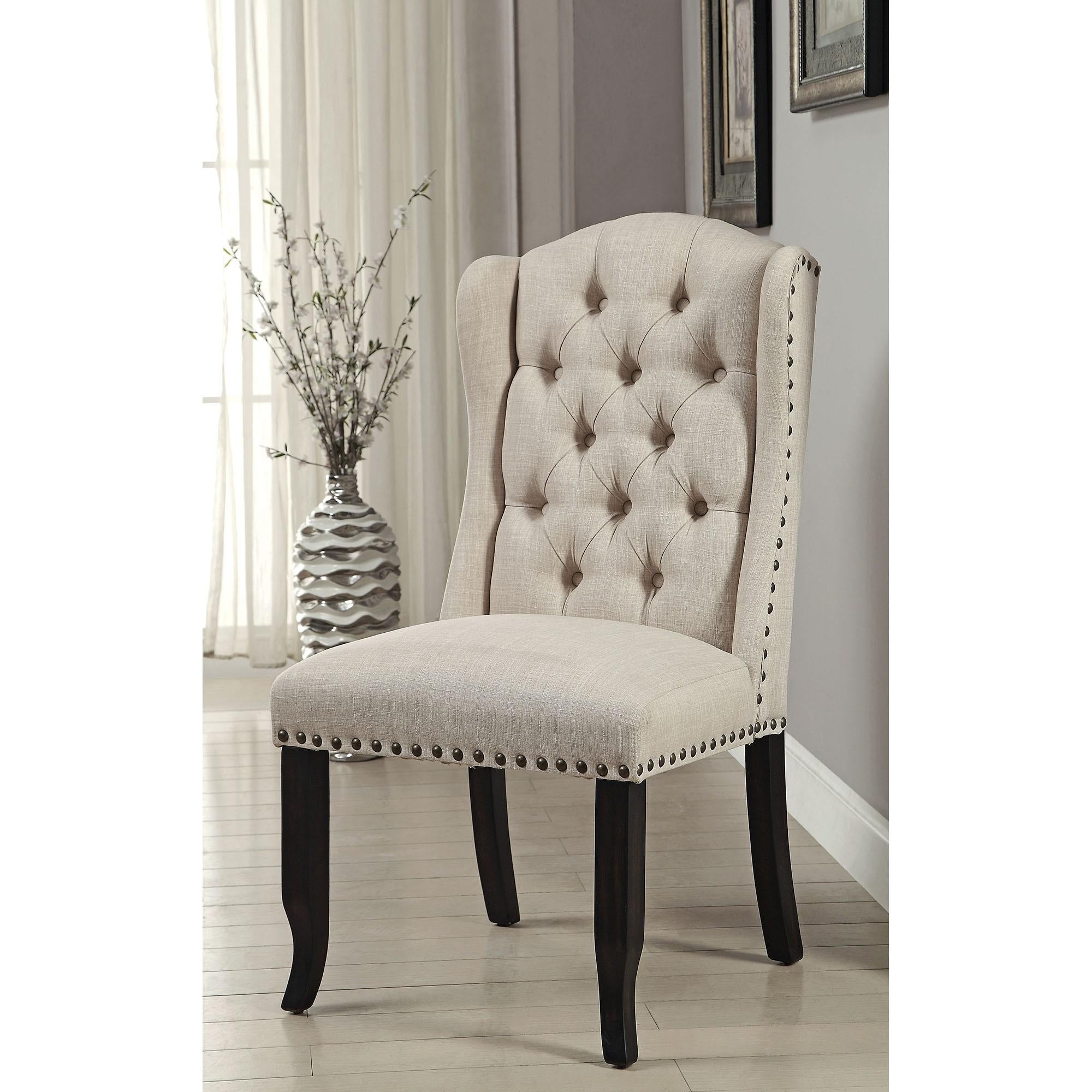 Wingback Chair, Beige (2/CTN) - Furniture 4 Less Outlet (Salinas,CA)