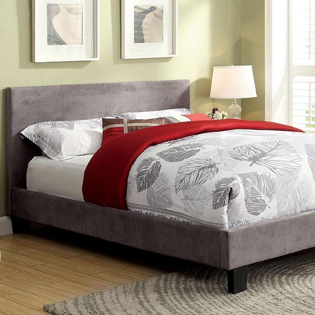 Winn Park Bed Espresso, Velvet, & White - Furniture 4 Less Outlet (Salinas,CA)