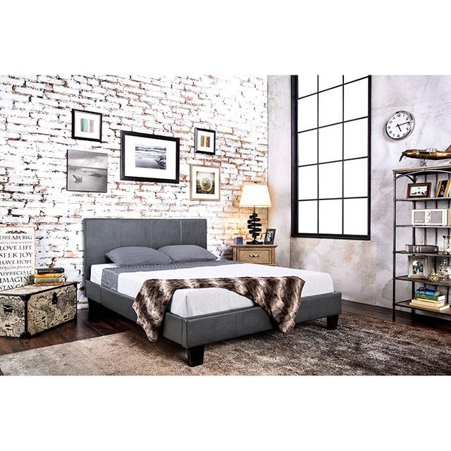 Winn Park Cal.King, E.King, Twin, & Full Bed Chrome, Gray, Brown, & Chrome - Furniture 4 Less Outlet (Salinas,CA)