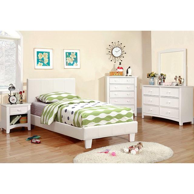 Winn Park Cal.King, E.King, Twin, & Full Bed Chrome, Gray, Brown, & Chrome - Furniture 4 Less Outlet (Salinas,CA)