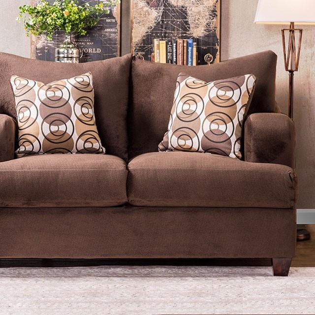 WESSINGTON Chocolate Love Seat - Furniture 4 Less Outlet (Salinas,CA)