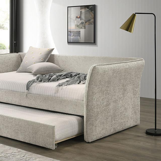 Yuri Twin Daybed w/ Trundle Beige - Furniture 4 Less Outlet (Salinas,CA)