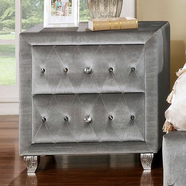 Alzir Night Stand Gray - Furniture 4 Less Outlet (Salinas,CA)