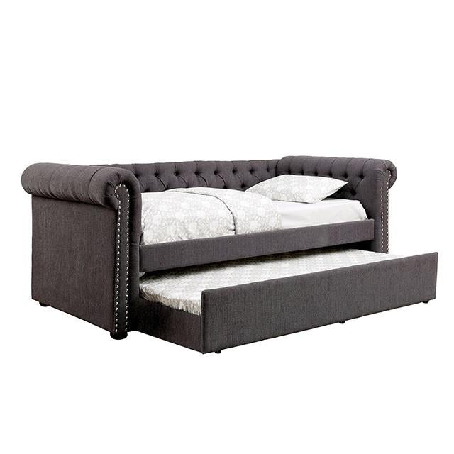 LEANNA Gray Full Daybed w/ Trundle, Gray - Furniture 4 Less Outlet (Salinas,CA)