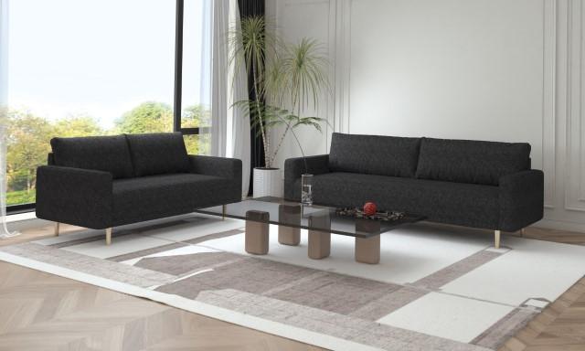 ELVERUM Sofa, Black - Furniture 4 Less Outlet (Salinas,CA)