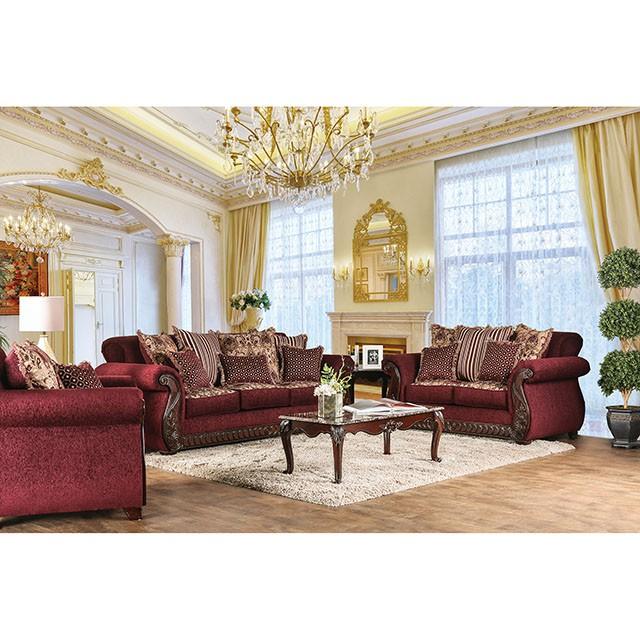 TABITHA Wine Love Seat, Wine - Furniture 4 Less Outlet (Salinas,CA)