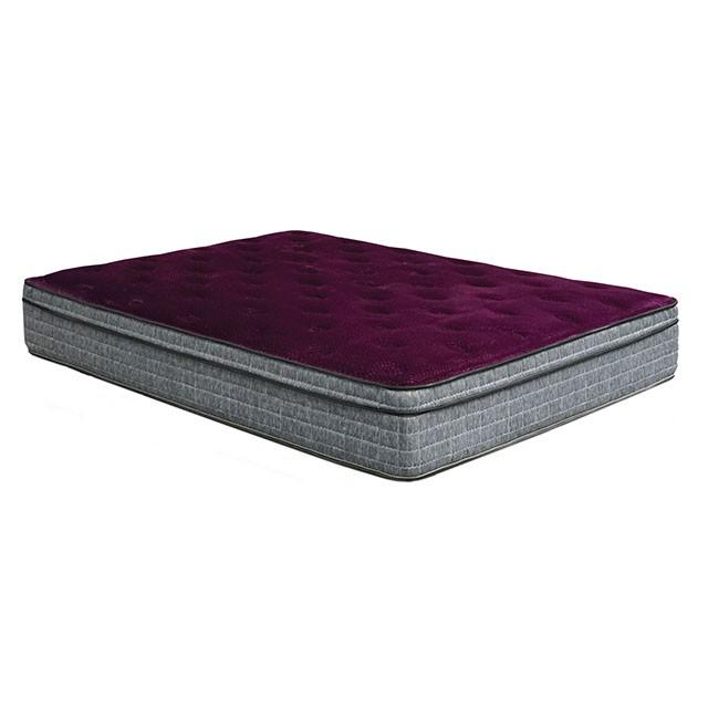 Purple/Grey 13" Euro Pillow Top Mattress Non-Flip, Full - Furniture 4 Less Outlet (Salinas,CA)