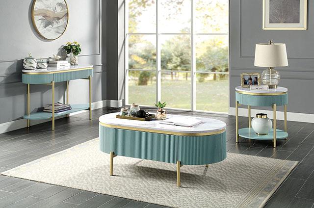 KOBLENZ Sofa Table, Light Teal - Furniture 4 Less Outlet (Salinas,CA)