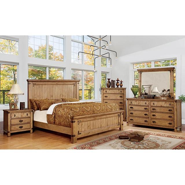 PIONEER Weathered Elm Queen Bed - Furniture 4 Less Outlet (Salinas,CA)