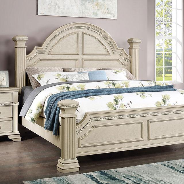 Pamphilos 4 & 5 Piece Queen Bedroom Set Gray & White - Furniture 4 Less Outlet (Salinas,CA)
