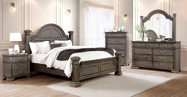Pamphilos 4 & 5 Piece Queen Bedroom Set Gray & White - Furniture 4 Less Outlet (Salinas,CA)
