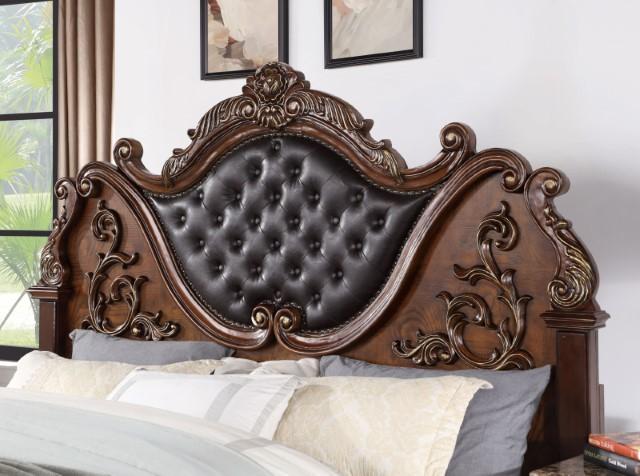ESPARANZA Queen Bed, Brown Cherry - Furniture 4 Less Outlet (Salinas,CA)