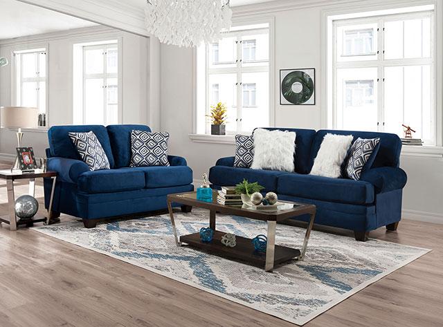 WALDSTONE Sofa, Navy - Furniture 4 Less Outlet (Salinas,CA)