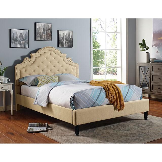 Aubree Bed Beige - Furniture 4 Less Outlet (Salinas,CA)