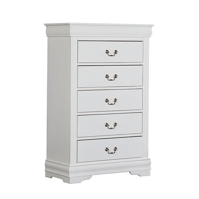 Louis Philippe Chest White - Furniture 4 Less Outlet (Salinas,CA)