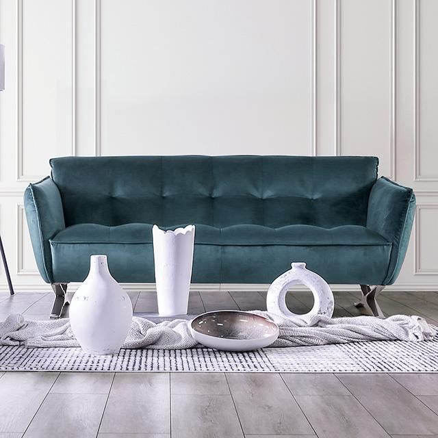 Civellutino Sofa Teal - Furniture 4 Less Outlet (Salinas,CA)