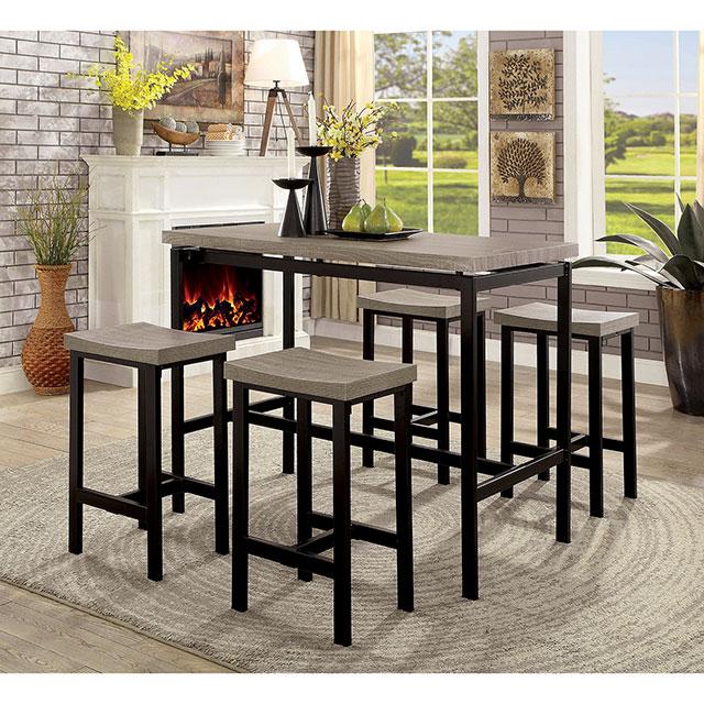 Vilvoorde 5 Pc. Counter Ht. Table Set - Furniture 4 Less Outlet (Salinas,CA)
