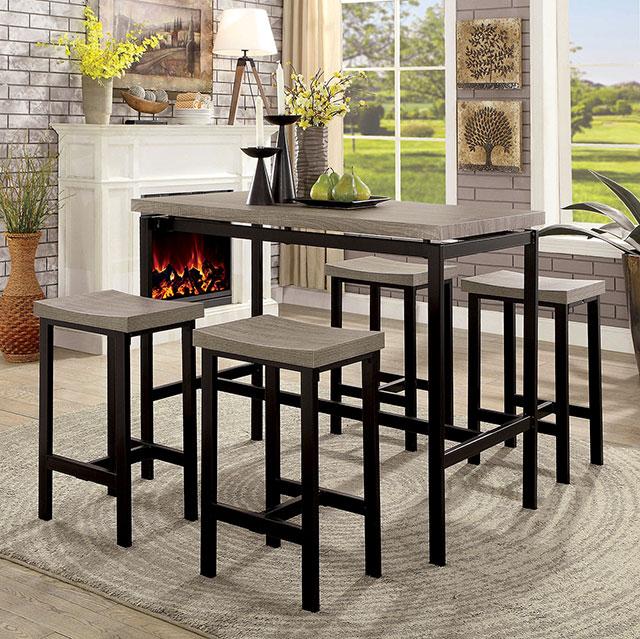 Vilvoorde 5 Pc. Counter Ht. Table Set - Furniture 4 Less Outlet (Salinas,CA)