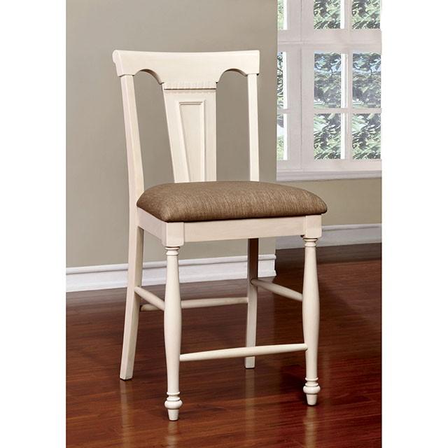 SABRINA Off White/Cherry Ctr.Ht. Chair, Cherry & White (2/CTN) - Furniture 4 Less Outlet (Salinas,CA)