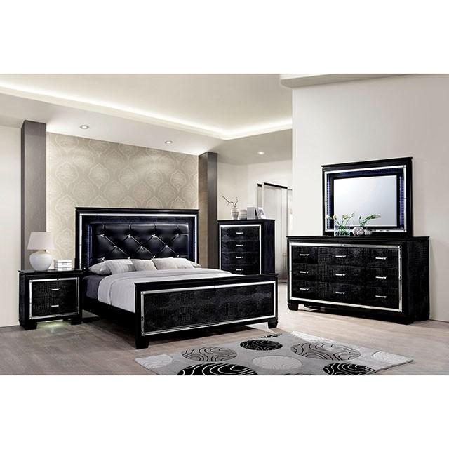 BELLANOVA Black Queen Bed - Furniture 4 Less Outlet (Salinas,CA)