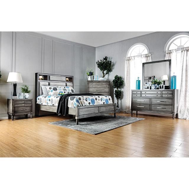 DAPHNE Gray Queen Bed - Furniture 4 Less Outlet (Salinas,CA)