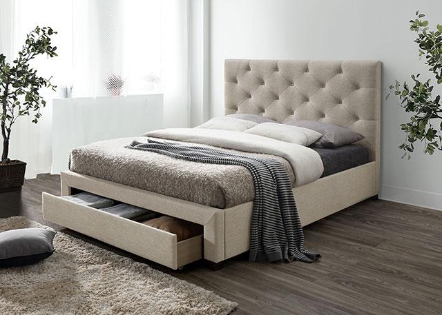 SYBELLA Full Bed, Beige - Furniture 4 Less Outlet (Salinas,CA)
