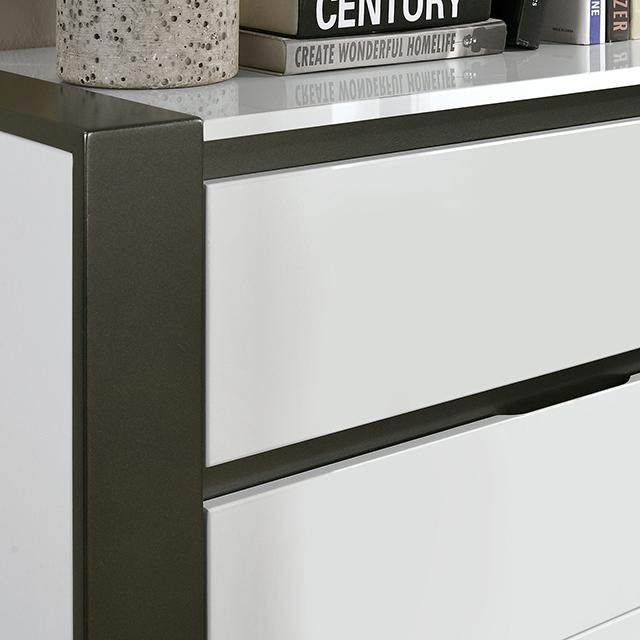 BIRSFELDEN E.King Bed, White - Furniture 4 Less Outlet (Salinas,CA)