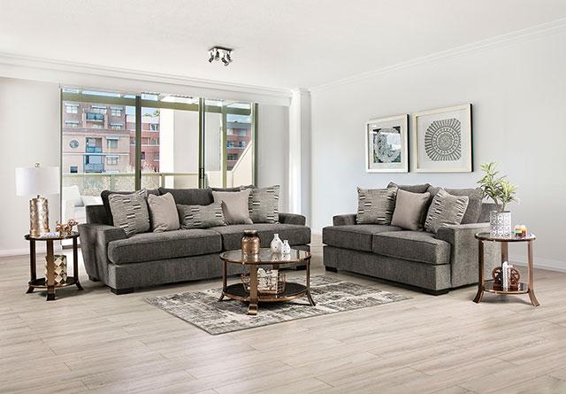 HOLBORN Loveseat, Gray - Furniture 4 Less Outlet (Salinas,CA)