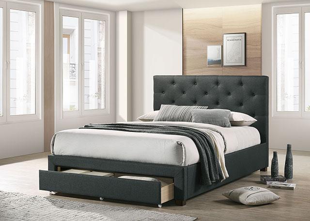 SYBELLA Queen Bed, Dark Gray - Furniture 4 Less Outlet (Salinas,CA)