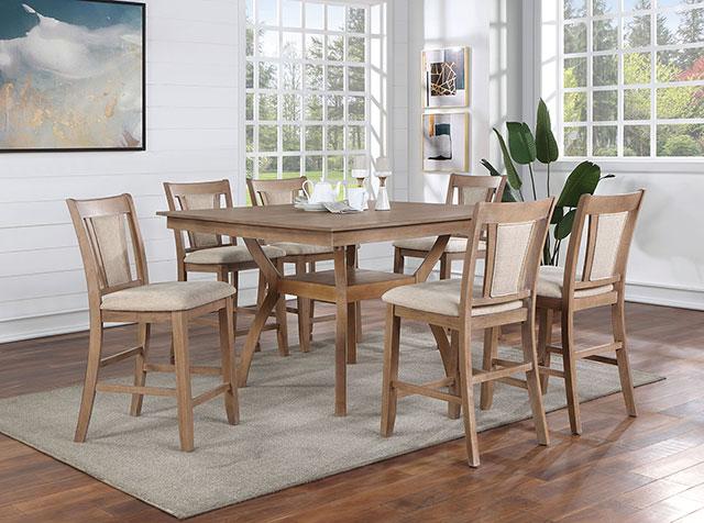 UPMINSTER Counter Ht. Table, Natural Tone - Furniture 4 Less Outlet (Salinas,CA)