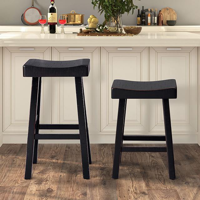 Biasca 24" Stool (2/CTN) White, Brown, & Black - Furniture 4 Less Outlet (Salinas,CA)