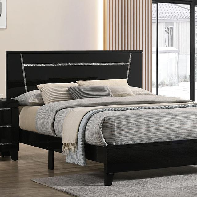 MAGDEBURG Cal.King Bed, Black & White - Furniture 4 Less Outlet (Salinas,CA)