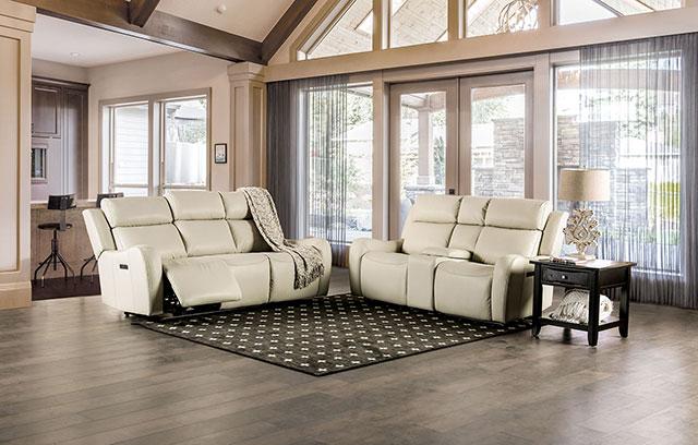 Barclay Power Loveseat Beige - Furniture 4 Less Outlet (Salinas,CA)